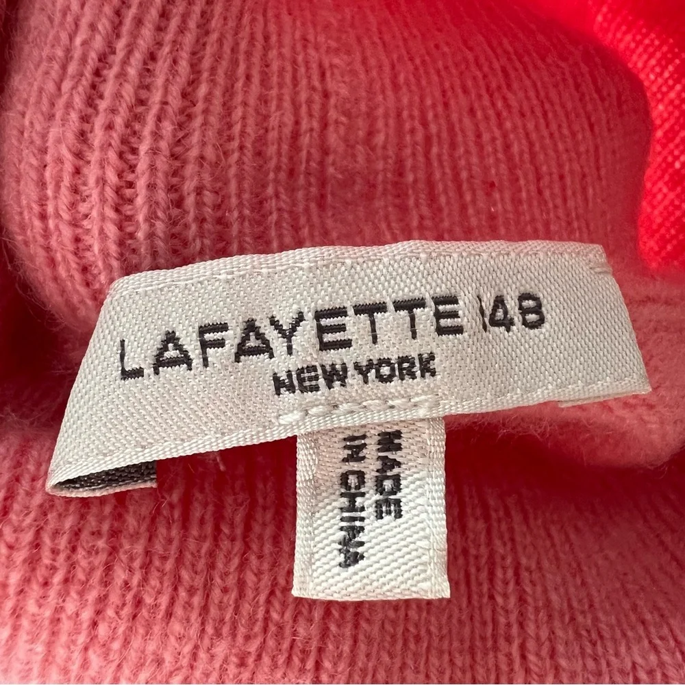Lafayette 148 New York 100% Cashmere Turtleneck Sweater in Altrosa Pink - Picture 6 of 7